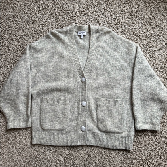 & Other Stories Alpaca Gray Oversized Cardigan Size Small - Picture 2 of 12